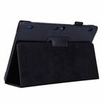 Litchi Texture Horizontal Flip Solid Color Leather Case with Two-Folding Holder for Lenovo Tab2 A10-70(Black)