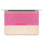 Soft 12 inch Silicone Keyboard Protective Cover Skin for new MacBook, American Version(Magenta)