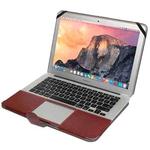 For 11.6 inch MacBook Air Notebook Leather Case with Snap Fastener(Brown)