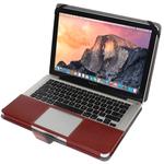 Notebook Leather Case with Snap Fastener for 15.4 inch MacBook Pro(Brown)