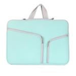 Double Pocket Zip Handbag Laptop Bag for Macbook Air 13 inch(Green)