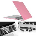 ENKAY for Macbook Air 11.6 inch (US Version) / A1370 / A1465 Hat-Prince 3 in 1 Frosted Hard Shell Plastic Protective Case with Keyboard Guard & Port Dust Plug(Pink)