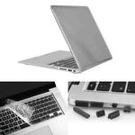 ENKAY for Macbook Air 13.3 inch (US Version) / A1369 / A1466 Hat-Prince 3 in 1 Crystal Hard Shell Plastic Protective Case with Keyboard Guard & Port Dust Plug(Grey)