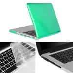 ENKAY for Macbook Pro 13.3 inch (US Version) / A1278 Hat-Prince 3 in 1 Crystal Hard Shell Plastic Protective Case with Keyboard Guard & Port Dust Plug(Green)