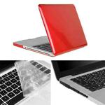 ENKAY for Macbook Pro 13.3 inch (US Version) / A1278 Hat-Prince 3 in 1 Crystal Hard Shell Plastic Protective Case with Keyboard Guard & Port Dust Plug(Red)