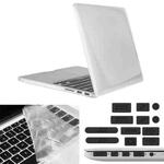 ENKAY for Macbook Pro Retina 13.3 inch (US Version) / A1425 / A1502 Hat-Prince 3 in 1 Crystal Hard Shell Plastic Protective Case with Keyboard Guard & Port Dust Plug(White)