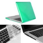 ENKAY for Macbook Pro 15.4 inch (US Version) / A1286 Hat-Prince 3 in 1 Crystal Hard Shell Plastic Protective Case with Keyboard Guard & Port Dust Plug(Green)