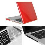 ENKAY for Macbook Pro 15.4 inch (US Version) / A1286 Hat-Prince 3 in 1 Crystal Hard Shell Plastic Protective Case with Keyboard Guard & Port Dust Plug(Red)