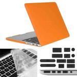 ENKAY for Macbook Pro Retina 13.3 inch (US Version) / A1425 / A1502 Hat-Prince 3 in 1 Frosted Hard Shell Plastic Protective Case with Keyboard Guard & Port Dust Plug(Orange)