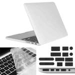 ENKAY for Macbook Pro Retina 13.3 inch (US Version) / A1425 / A1502 Hat-Prince 3 in 1 Frosted Hard Shell Plastic Protective Case with Keyboard Guard & Port Dust Plug(White)
