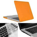 ENKAY for Macbook Pro 15.4 inch (US Version) / A1286 Hat-Prince 3 in 1 Frosted Hard Shell Plastic Protective Case with Keyboard Guard & Port Dust Plug(Orange)