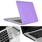 ENKAY for Macbook Pro 15.4 inch (US Version) / A1286 Hat-Prince 3 in 1 Frosted Hard Shell Plastic Protective Case with Keyboard Guard & Port Dust Plug(Purple)