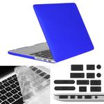 ENKAY for Macbook Pro Retina 15.4 inch (US Version) / A1398 Hat-Prince 3 in 1 Frosted Hard Shell Plastic Protective Case with Keyboard Guard & Port Dust Plug(Dark Blue)