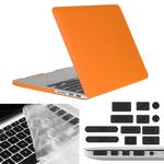 ENKAY for Macbook Pro Retina 15.4 inch (US Version) / A1398 Hat-Prince 3 in 1 Frosted Hard Shell Plastic Protective Case with Keyboard Guard & Port Dust Plug(Orange)