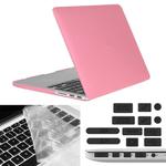 ENKAY for Macbook Pro Retina 15.4 inch (US Version) / A1398 Hat-Prince 3 in 1 Frosted Hard Shell Plastic Protective Case with Keyboard Guard & Port Dust Plug(Pink)