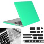 ENKAY for Macbook Pro Retina 15.4 inch (US Version) / A1398 Hat-Prince 3 in 1 Frosted Hard Shell Plastic Protective Case with Keyboard Guard & Port Dust Plug(Green)
