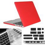 ENKAY for Macbook Pro Retina 15.4 inch (US Version) / A1398 Hat-Prince 3 in 1 Frosted Hard Shell Plastic Protective Case with Keyboard Guard & Port Dust Plug(Red)