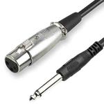 6.35mm TRS Male to XLR Female Microphone Cable, Length: 3m