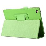 Litchi Texture Horizontal Flip PU Leather Protective Case with Holder for iPad mini 4(Green)