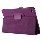 Litchi Texture Horizontal Flip PU Leather Protective Case with Holder for iPad mini 4(Purple)