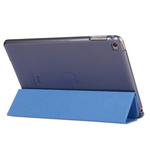 Horizontal Flip Leather Case with Three-Folding Holder & Sleep / Wake-up Function for iPad mini 4(Blue)