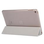 Horizontal Flip Leather Case with Three-Folding Holder & Sleep / Wake-up Function for iPad mini 4(White)