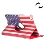 Retro US Flag Pattern litchi Texture 360 Degrees Rotating Leather Case with Holder for iPad mini 4