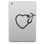 ENKAY Hat-Prince Heart-shaped Stethoscope Pattern Removable Decorative Skin Sticker for iPad mini / 2 / 3 / 4
