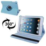 360 Degree Rotatable Litchi Texture Leather Case with Holder for iPad mini 1 / 2 / 3 (Baby Blue)