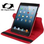 360 Degree Rotation Leather Case with Holder for iPad mini 1 / 2 / 3 (Red)