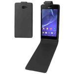 High Quality Vertical Flip Leather Case for Sony Xperia M2(Black)