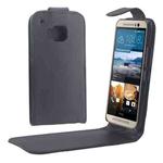 Vertical Flip Magnetic Button Leather Case for HTC One M9