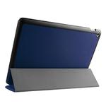 Custer Texture Horizontal Flip Leather Case with 3-folding Holder for ASUS ZenPad 10 / Z300(Dark Blue)