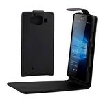 Vertical Flip Magnetic Buckle PU Leather Case for Microsoft Lumia 950(Black)