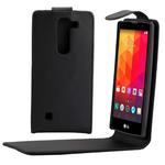 Vertical Flip Magnetic Button Leather Case for LG Magna  / H500F, G4C / H525(Black)