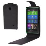 Vertical Flip Leather Case for Nokia X / X+(Black)