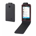 Vertical Flip Leather Case for Nokia X(Black)