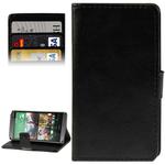 Crazy Horse Texture Flip Leather Case with Card Slots & Holder for HTC One M8 (Black)