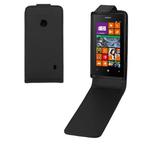Pure Color Vertical Flip Leather Case for Nokia Lumia 520(Black)