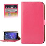 Horizontal Flip Leather Magnetic Buckle Case for Sony Xperia Z2 / L50w (Magenta)