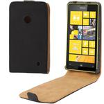 Vertical Flip Leather Case for Nokia Lumia 520 (Black)