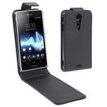 Vertical Flip Leather Case for Sony Xperia TX / LT29i, Black