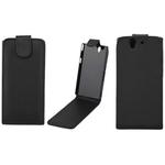 Vertical Flip Soft Leather Case for Sony Xperia Z / Yuga C6603(Black)