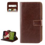 Crazy Horse Texture Leather Case with Credit Card Slot & Holder for LG Optimus G2 / D801 / F320 / F340L / LS980  (Brown)