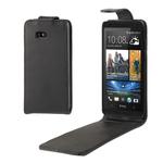 Vertical Flip Leather Case for HTC Desire 600  (Black)
