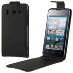 Vertical Flip Leather Case for Huawei G510 (Black)