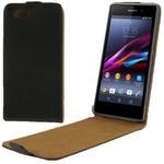 High Quality Vertical Flip Leather Case for Sony Xperia Z1 mini / M51w / D5503 / Xperia Z1 Compact (Black)