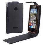 Vertical Flip Magnetic Button Leather Case for Microsoft Lumia 435