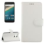 Crazy Horse Texture Horizontal Flip Leather Case with Holder & Card Slots & Wallet & Photo Frame for Google Nexus 5X(White)