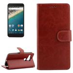Crazy Horse Texture Horizontal Flip Leather Case with Holder & Card Slots & Wallet & Photo Frame for Google Nexus 5X(Brown)
